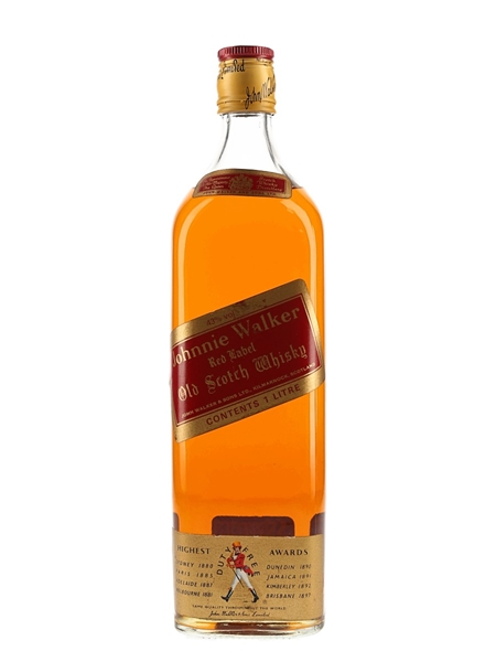 Johnnie Walker Red Label Bottled 1970s - Duty Free 100cl / 43%