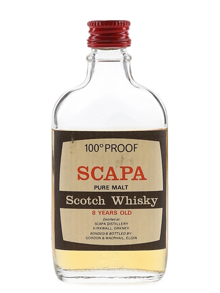 Scapa 8 Year Old 100 Proof Bottled 1970s - Gordon & MacPhail 5cl / 57%