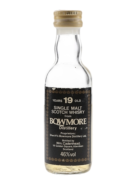 Bowmore 19 Year Old Bottled 1980s - Cadenhead's 5cl / 46%