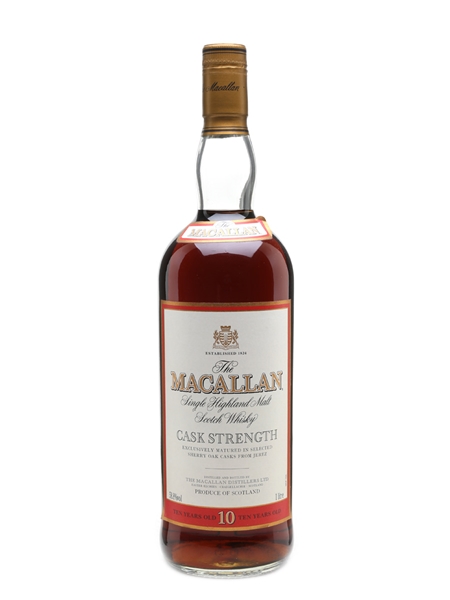 Macallan 10 Year Old Cask Strength  100cl / 58.8%