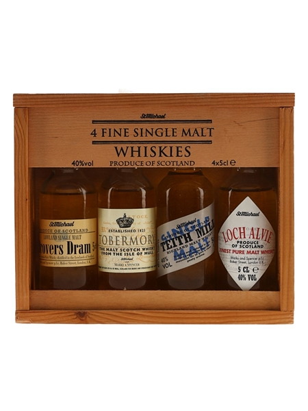 St Michael Malt Selection Drovers Dram, Tobermory, Teith Mill & Loch Alvie 4 x 5cl / 40%