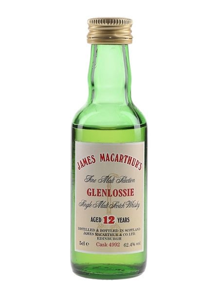 Glenlossie 12 Year Old Cask 4992 James MacArthur's 5cl / 62.4%