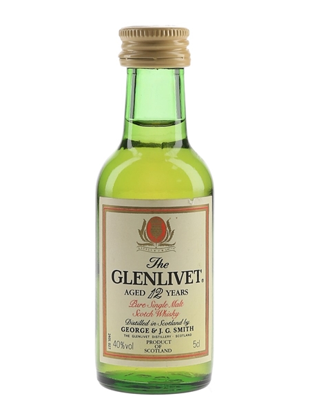 Glenlivet 12 Year Old Bottled 1980s 5cl / 40%