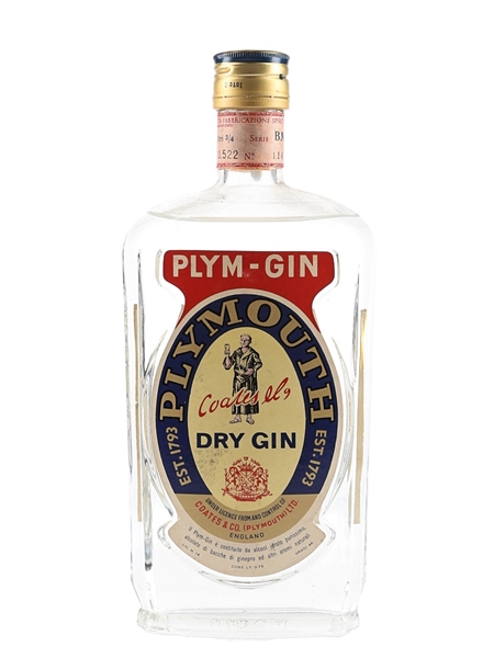 Coates & Co. Plym-Gin Bottled 1960s - Stock 75cl / 46%