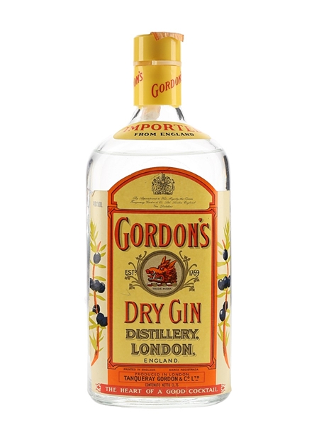 Gordon's Dry Gin Bottled 1980s - Wax & Vitale 75cl / 40%