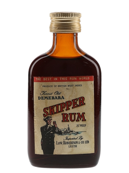 Skipper Finest Old Demerara Rum Bottled 1960s - Low, Robertson & Co. Ltd. 5cl / 40%