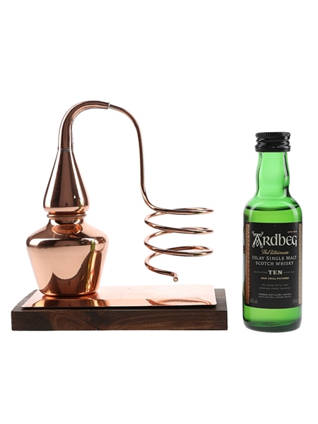 Ardbeg 10 Year Old With Copper Pot Still Presentation Stand  5cl / 46%