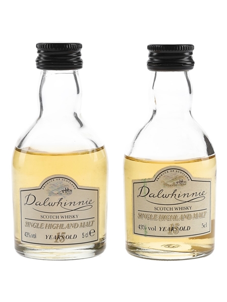 Dalwhinnie 15 Year Old Bottled 1980s-1990s 2 x 5cl / 43%