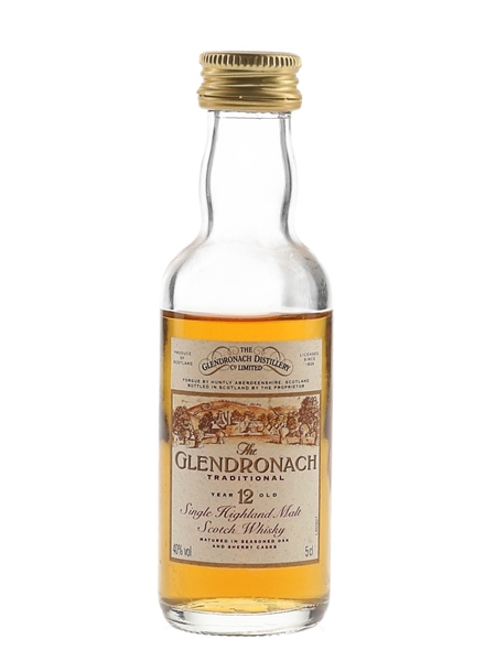 Glendronach 12 Year Old Traditional Bottled 1990s 5cl / 40%