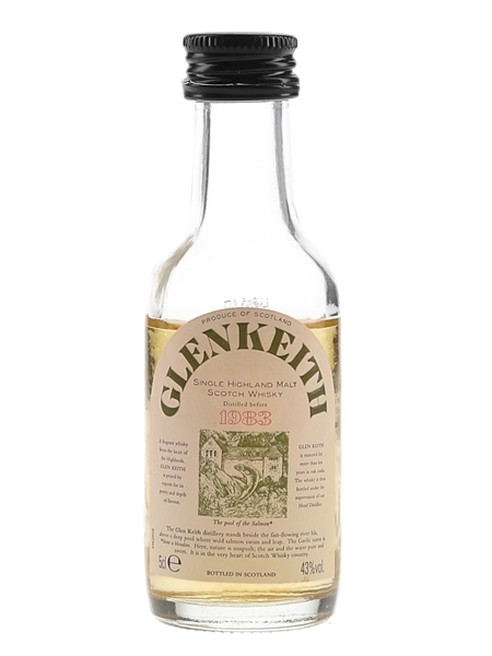 Glen Keith Distilled Before 1983 Bottled 1990s 5cl / 43%