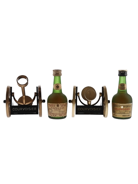 Courvoisier VSOP & Napoleon Cannons Bottled 1980s 2 x 3cl / 40%