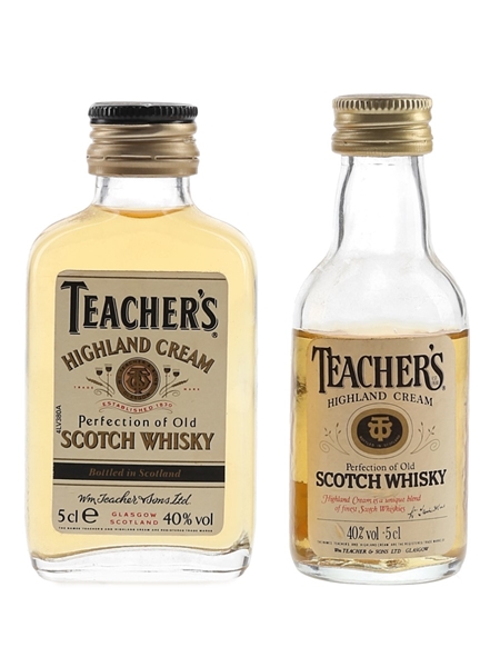 Teacher's Highland Cream Bottled 1980s-1990s 2 x 5cl / 40%