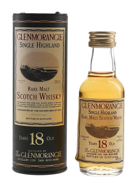 Glenmorangie 18 Year Old Bottled 1990s 5cl / 43%