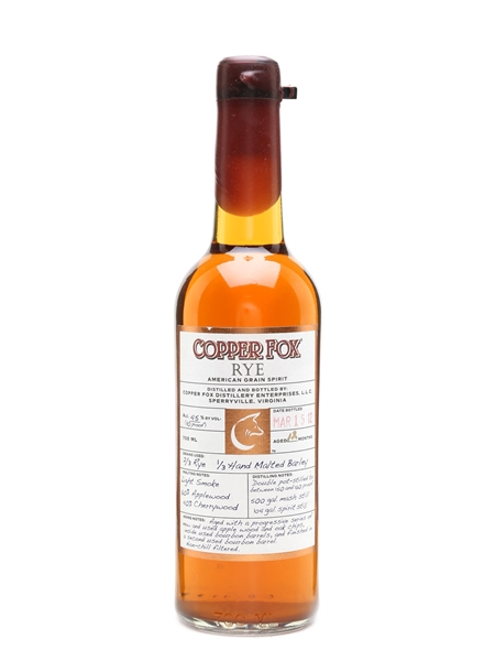 Copper Fox Rye American Grain Spirit 70cl / 45%