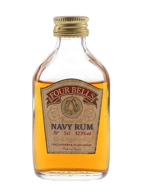 Four Bells Navy Rum Bottled 1980s - Challis Stern & Co. 5cl / 42.9%