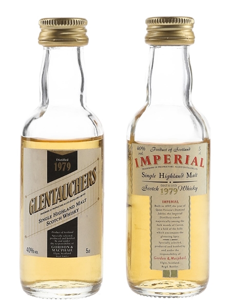 Imperial 1979 & Glentauchers 1979 Bottled 1990s - Gordon & MacPhail 2 x 5cl / 40%