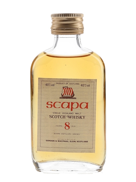 Scapa 8 Year Old Bottled 1980s - Gordon & MacPhail 5cl / 40%