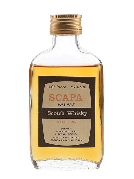 Scapa 8 Year Old 100 Proof Bottled 1970s - Gordon & MacPhail 5cl / 57%