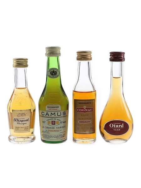 Bisquit, Camus, Sainsbur's VSOP Cognac & Otard VSOP  4 x 3cl / 40%