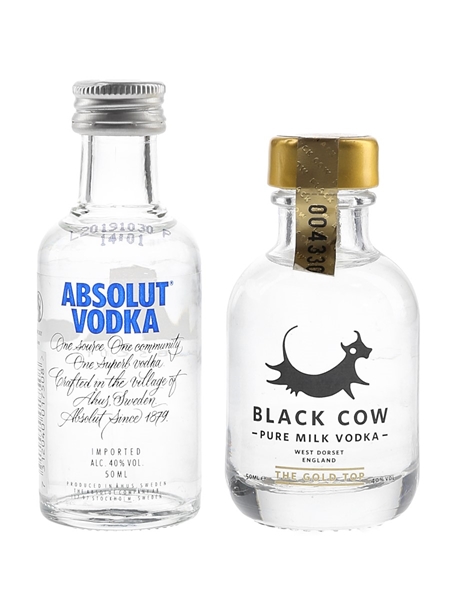 Black Cow & Absolute Vodka  2 x 5cl / 40%