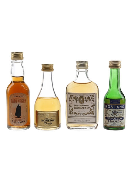 Capa Negra, Napoleon, Rostand & Richot Bottled 1970s & 1980s 4 x 5cl / 40%