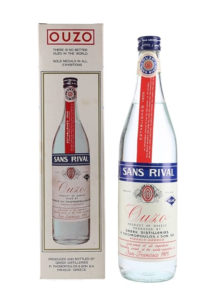 Sans Rival Ouzo Bottled 1980s 70cl / 46%