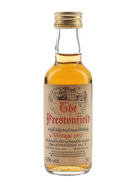 Prestonfield Islay 1972 Bowmore 16 Year Old 5cl / 43%