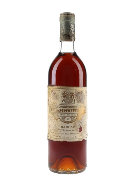 Chateau Coutet à Barsac 1981 1er Grand Cru De Sauternes 75cl