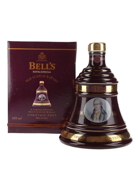 Bell's Christmas 2002 Ceramic Decanter James Watt 70cl / 40%