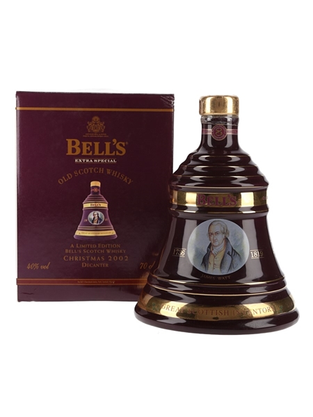 Bell's Christmas 2002 Ceramic Decanter James Watt 70cl / 40%