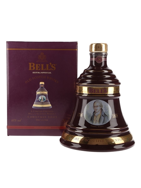 Bell's Christmas 2002 Ceramic Decanter James Watt 70cl / 40%