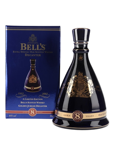 Bell's Ceramic Decanter 2002 Golden Jubilee Queen Elizabeth II 50 Years Reign 70cl / 40%