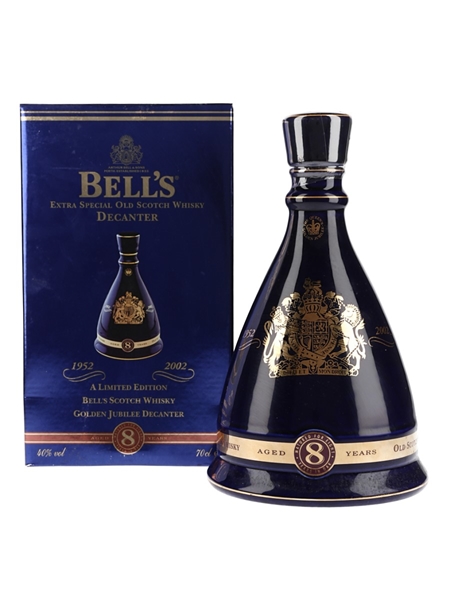 Bell's Ceramic Decanter 2002 Golden Jubilee Queen Elizabeth II 50 Years Reign 70cl / 40%