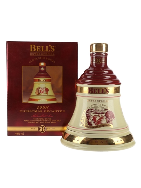 Bell's Christmas 1996 Ceramic Decanter Ingredients Of Quality 70cl / 40%