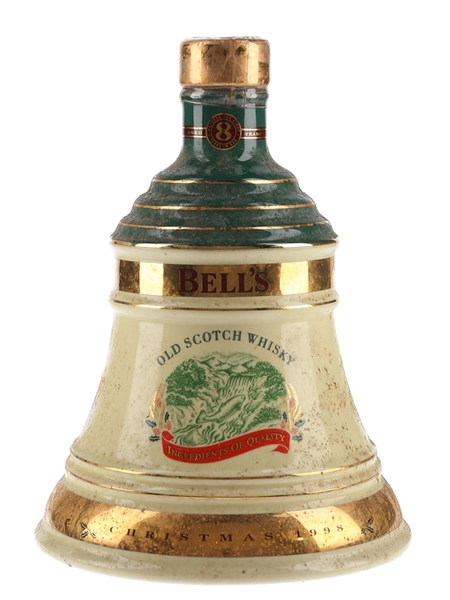 Bell's Christmas 1998 Ceramic Decanter Ingredients Of Quality 70cl / 40%