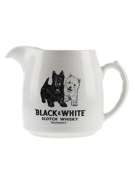 Black & White Water Jug  12cm Tall