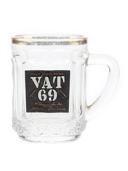 VAT 69 Whisky Glass  7cm Tall