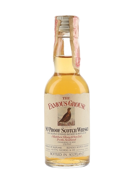 Famous Grouse 90 Proof Bottled 1970s - Austin, Nichols & Co 4.7cl / 45%