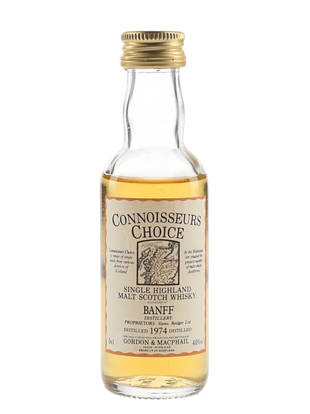 Banff 1974 Connoisseurs Choice Bottled 1990s - Gordon & MacPhail 5cl / 40%