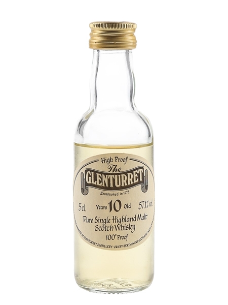 Glenturret 10 Year Old 100 Proof Bottled 1980s 5cl / 57.1%