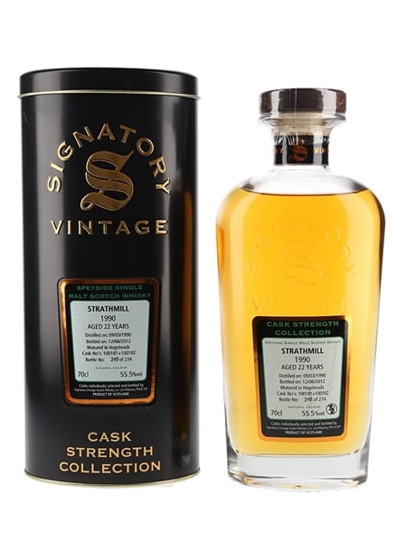 Strathmill 1990 22 Year Old Bottled 2012 - Signatory Vintage 70cl / 55.5%