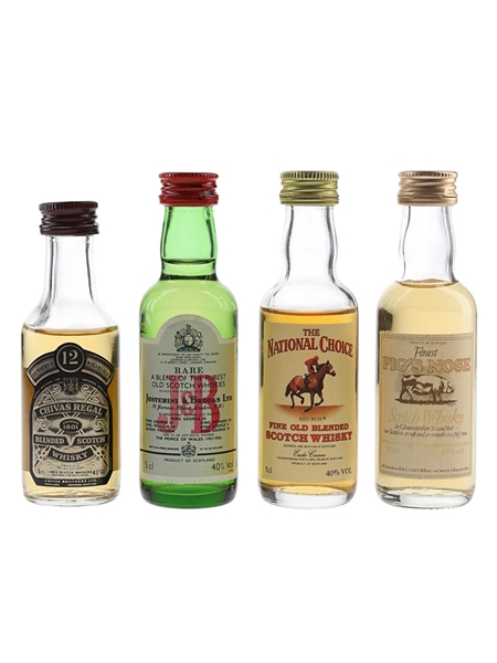 Assorted Blended Whisky Bottled 1980s 4 x 5cl