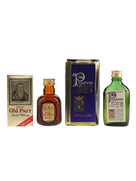 Grand Old Parr & Pinwinnie Royale Bottled 1980s 2 x 5cl