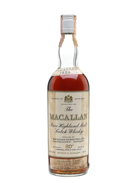 Macallan 1958 Campbell, Hope & King Bottled 1970s - Rinaldi Import 75cl / 46%