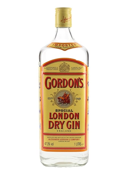 Gordon's Dry Gin Bottled 1990s 100cl / 47.3%