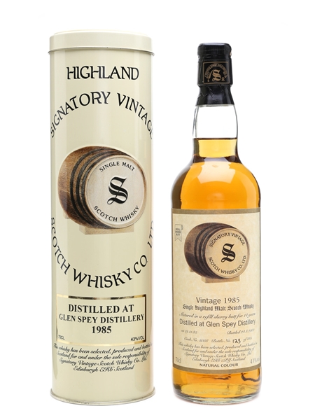 Glen Spey 1985 14 Year Old Bottled 2000 - Signatory Vintage 70cl / 43%