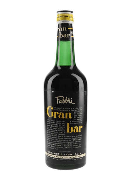 Fabbri Gran Bar Bottled 1950s 75cl / 19%