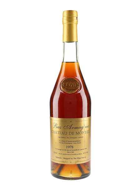 Chateau De Monbel Bas Armagnac 1978 Bottled 2000 - The Wine Society 70cl / 42%