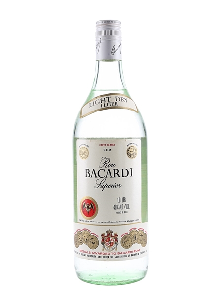 Bacardi Carta Blanca Bottled 1980s 100cl / 40%