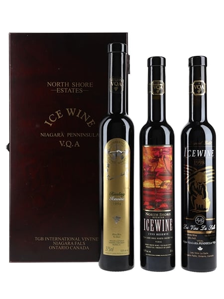 Niagara Peninsula Ice Wine North Shore 1999 Reserve, Liquid Gold 1998 & Summerhill 1996 3 x 37.5cl